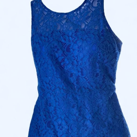 J.Crew blue lace dress Size 2 #party #eveningwear - Picture 4 of 9